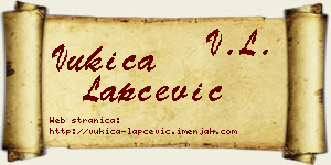 Vukica Lapčević vizit kartica